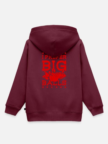 Big Balls Bowling - Kinder Premium Organic Hoodie - Burgunderrot