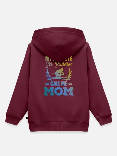 ski freund mama - Kinder Premium Organic Hoodie - Burgunderrot