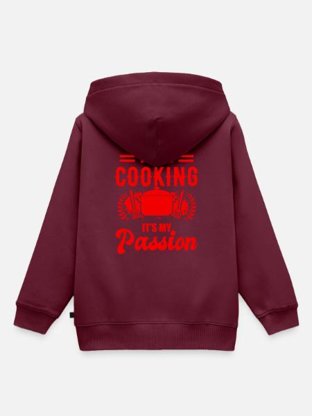 Kochen zutaten - Kinder Premium Organic Hoodie - Burgunderrot