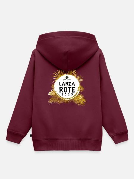 Lanzarote 2023 Bunt - Kinder Premium Organic Hoodie - Burgunderrot