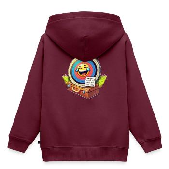 Bogenschießen Miss Target - Kinder Premium Organic Hoodie - Burgunderrot - Hinten - AI Model Kid Female (0cm)