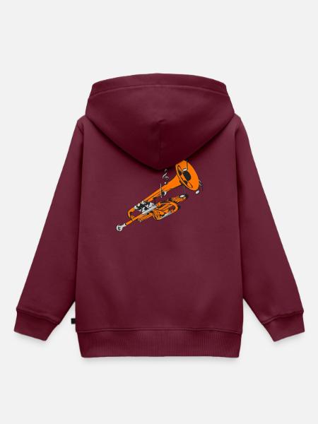 Blasinstrument - Kinder Premium Organic Hoodie - Burgunderrot