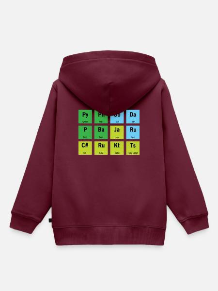 Computer Entwickler Coden - Kinder Premium Organic Hoodie - Burgunderrot