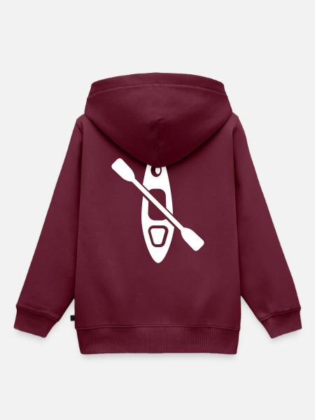 Kanu icon - Kinder Premium Organic Hoodie - Burgunderrot