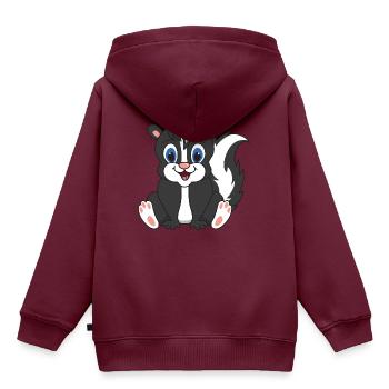 Stinktier - Kinder Premium Organic Hoodie - Burgunderrot - Hinten - AI Model Kid Female (0cm)