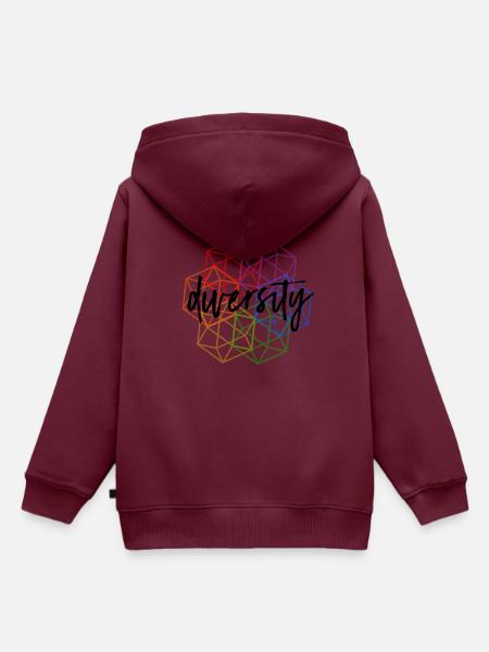 Diversity LGBT Gay Pride - Kinder Premium Organic Hoodie - Burgunderrot