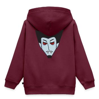 Halloween Vampir Graf Dracula - Kinder Premium Organic Hoodie - Burgunderrot - Hinten - AI Model Kid Female (0cm)