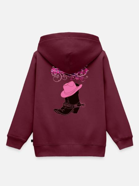 Country Queen - Kinder Premium Organic Hoodie - Burgunderrot