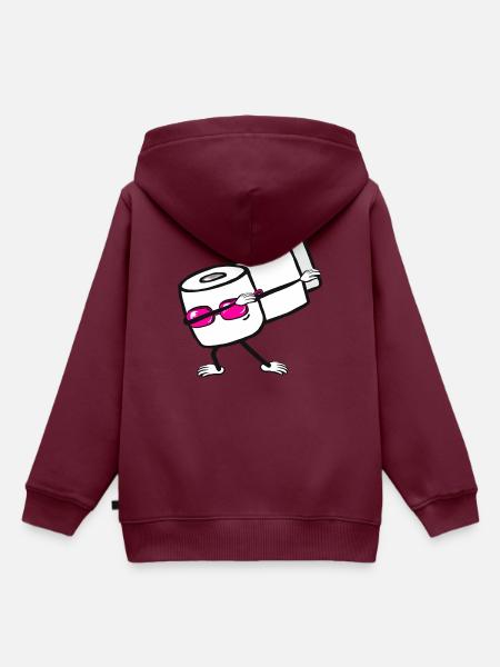 Toilettenpapier Dabbing Geschenk - Kinder Premium Organic Hoodie - Burgunderrot