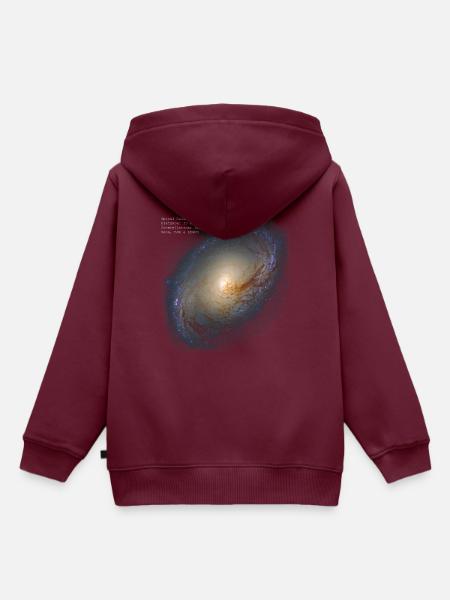 Spiral Galaxy NGC 3368 - Kinder Premium Organic Hoodie - Burgunderrot