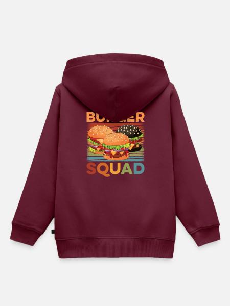 Burger-kader Für Hamburger-liebhaber - Kinder Premium Organic Hoodie - Burgunderrot