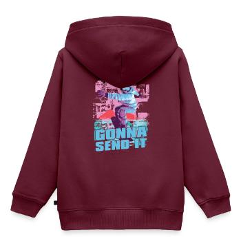 Werde Es Für Snowboarder Schicken - Kinder Premium Organic Hoodie - Burgunderrot - Hinten - AI Model Kid Female (0cm)