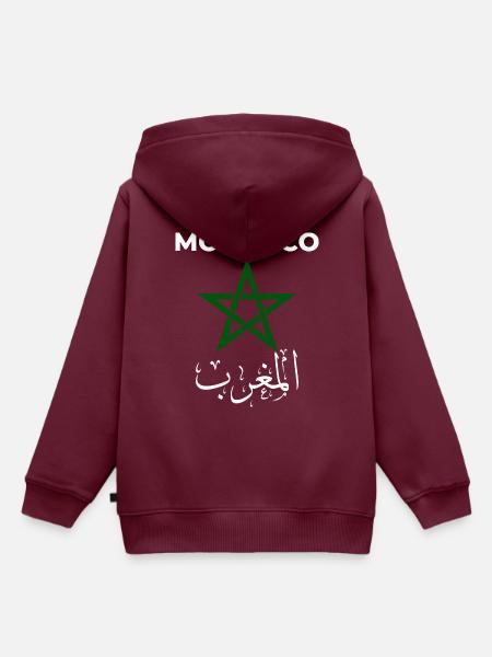 Marokko - Kinder Premium Organic Hoodie - Burgunderrot