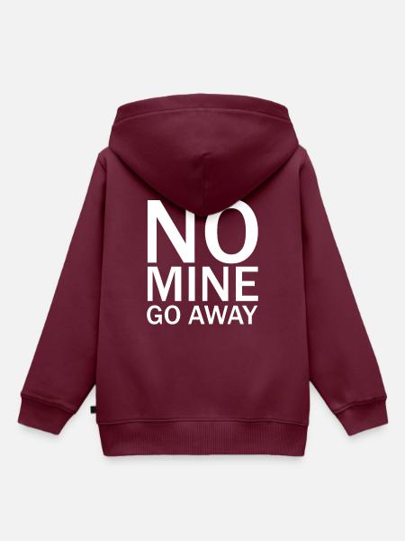 Keine Mine verschwindet - Kinder Premium Organic Hoodie - Burgunderrot