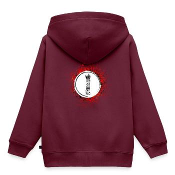 Spargel icon - Kinder Premium Organic Hoodie - Burgunderrot - Hinten - AI Model Kid Female (0cm)