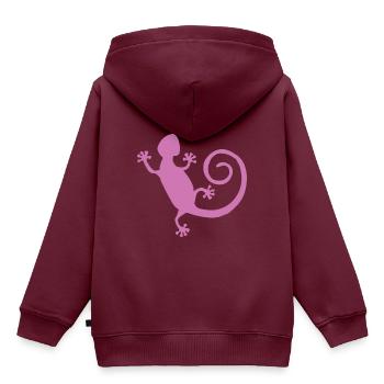 Salamander - Kinder Premium Organic Hoodie - Burgunderrot - Hinten - AI Model Kid Female (0cm)
