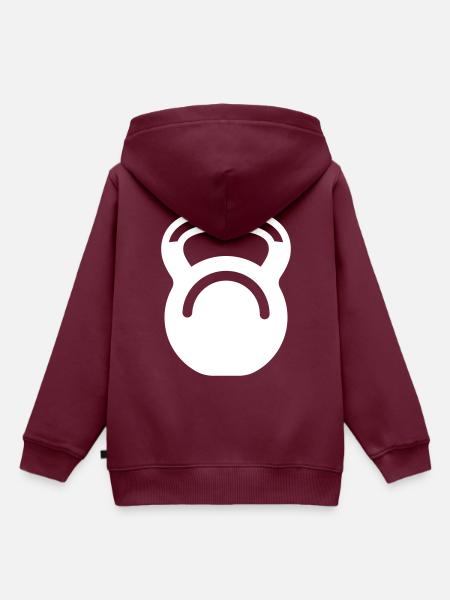Hantel gewichte icon - Kinder Premium Organic Hoodie - Burgunderrot