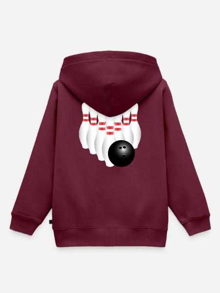 bowling pins 2 - Kinder Premium Organic Hoodie - Burgunderrot