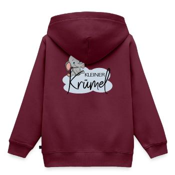Kleiner Krümel Baby Elefant Babyfant - Kinder Premium Organic Hoodie - Burgunderrot - Hinten - AI Model Kid Female (0cm)