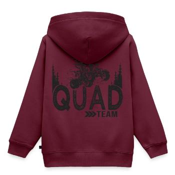Quad Team Quad ATV Quad Quad UTV - Kinder Premium Organic Hoodie - Burgunderrot - Hinten - AI Model Kid Female (0cm)