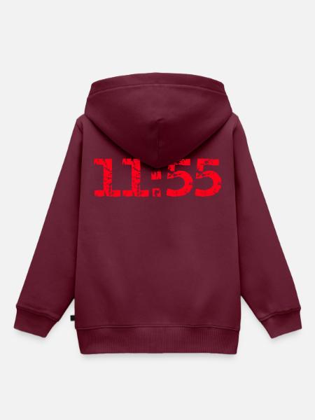 5 vor 12 Achtung - Kinder Premium Organic Hoodie - Burgunderrot
