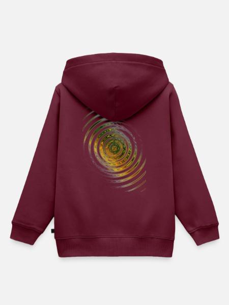 Helle Wellen - Kinder Premium Organic Hoodie - Burgunderrot