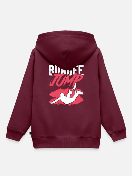 Bungee-jumping Sprung - Kinder Premium Organic Hoodie - Burgunderrot