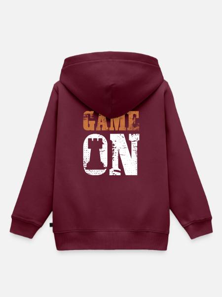 Spiel Schach Spieler - Kinder Premium Organic Hoodie - Burgunderrot