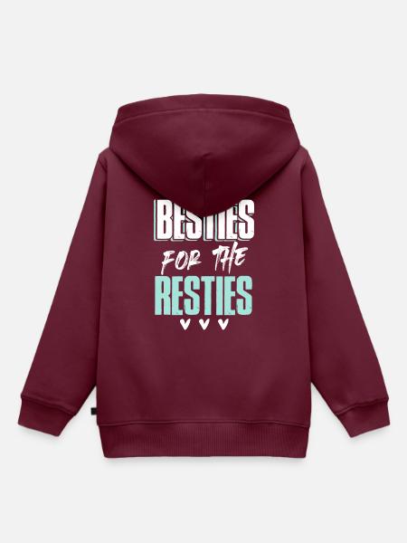 freunde freund herz - Kinder Premium Organic Hoodie - Burgunderrot