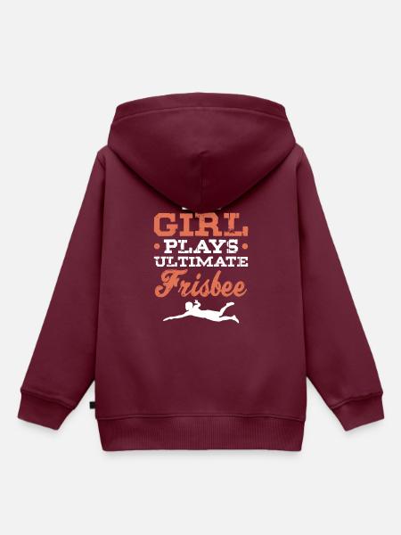 mädchen ultimate frisbee - Kinder Premium Organic Hoodie - Burgunderrot