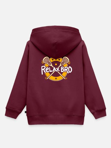 Relax Bro - Kinder Premium Organic Hoodie - Burgunderrot