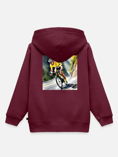 Jenseits des Pelotons - Kinder Premium Organic Hoodie - Burgunderrot
