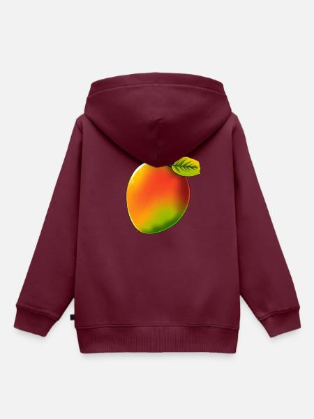 Mango - Comic-Stil - Kinder Premium Organic Hoodie - Burgunderrot