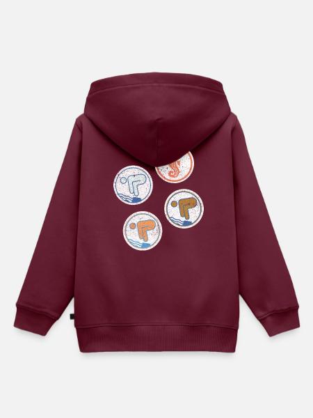 Schwimmabzeichen Seepferdchen Freischwimmer - Kinder Premium Organic Hoodie - Burgunderrot