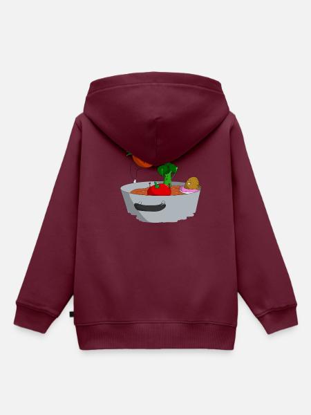 Gesunde Suppe - Kinder Premium Organic Hoodie - Burgunderrot