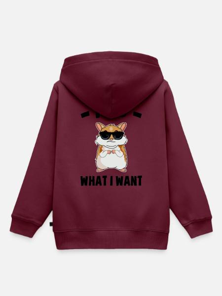 Hamster - Kinder Premium Organic Hoodie - Burgunderrot