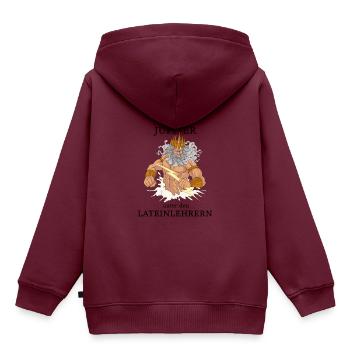 Jupiter unter den Lateinlehrern - Kinder Premium Organic Hoodie - Burgunderrot - Hinten - AI Model Kid Female (0cm)