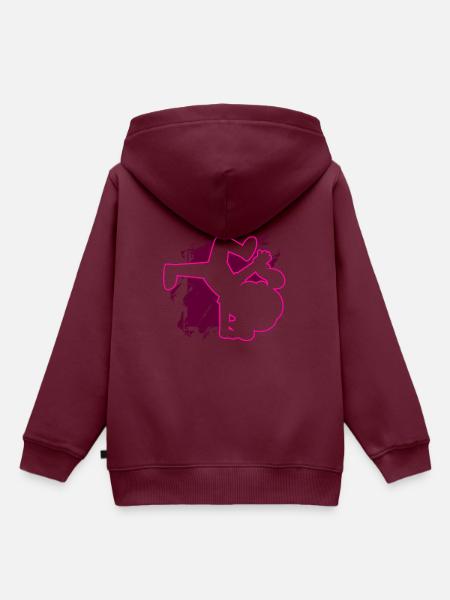 Breakdance Mädchen Breakdancing Tänzerin - Kinder Premium Organic Hoodie - Burgunderrot