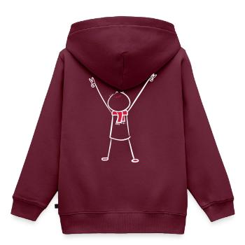 Ich bin ein Gewinner - Kinder Premium Organic Hoodie - Burgunderrot - Hinten - AI Model Kid Female (0cm)