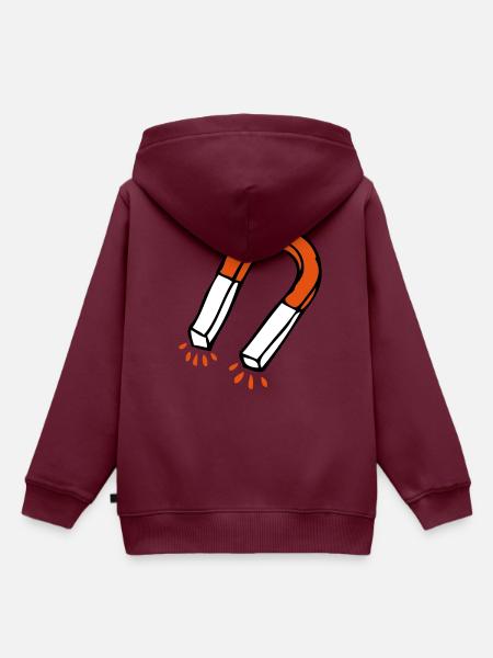 Magnet 1 - Kinder Premium Organic Hoodie - Burgunderrot