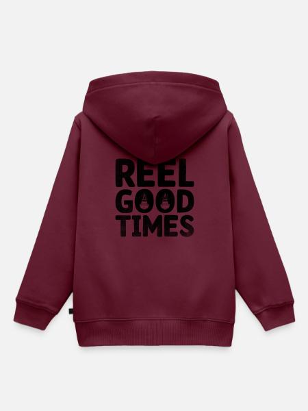 Reel Good Times Paddelboot - Kinder Premium Organic Hoodie - Burgunderrot