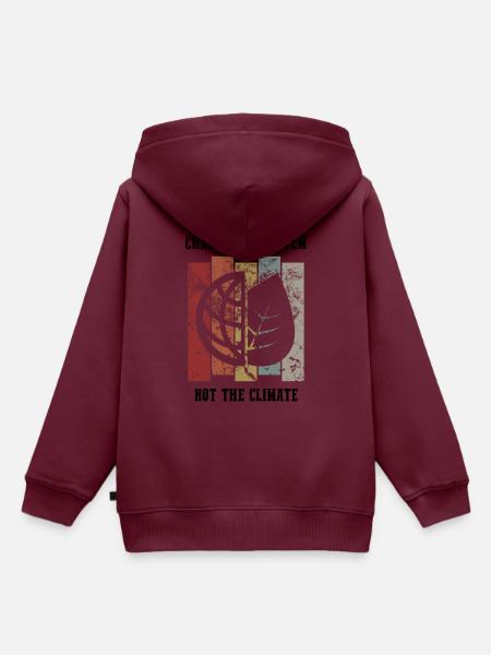 Schüler Demo gegen Klimawandel - Kinder Premium Organic Hoodie - Burgunderrot