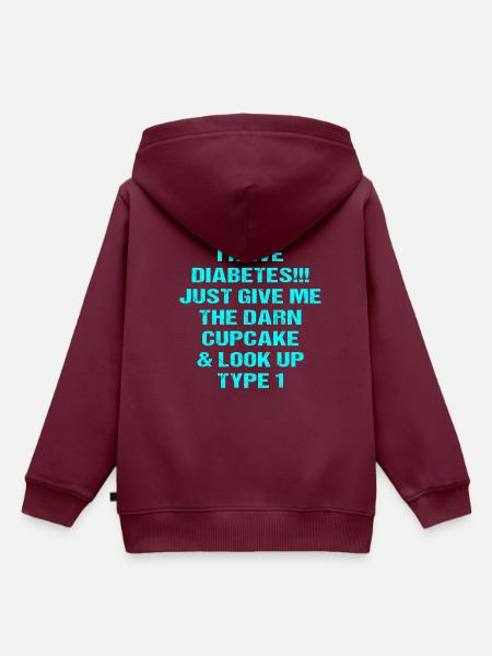 insulin junk - Kinder Premium Organic Hoodie - Burgunderrot