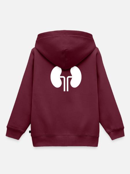 Nieren - Kinder Premium Organic Hoodie - Burgunderrot