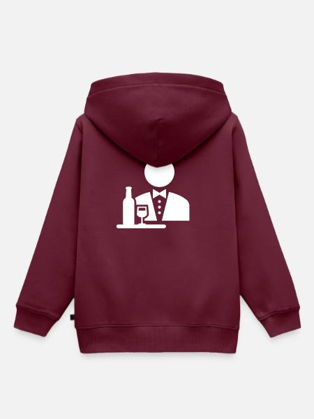 Kellner Beruf - Kinder Premium Organic Hoodie - Burgunderrot