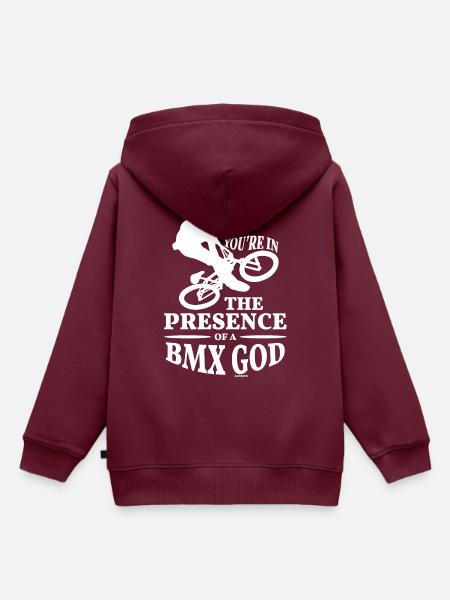 BMX Spruch Fahrrad Downhill - Kinder Premium Organic Hoodie - Burgunderrot