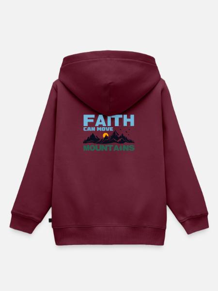 Glaube - Kinder Premium Organic Hoodie - Burgunderrot