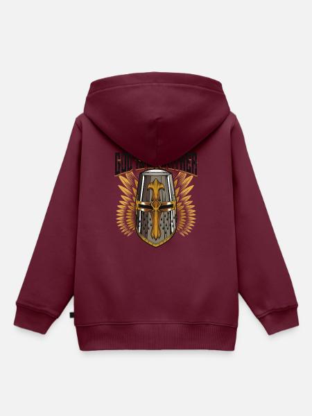 Gott ist mein Vater - Kinder Premium Organic Hoodie - Burgunderrot