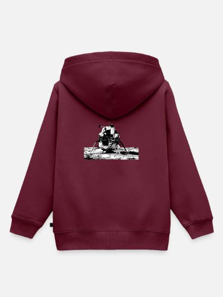 Mondlandung Der Apollo 11 | Astronaut Weltall Ufo - Kinder Premium Organic Hoodie - Burgunderrot