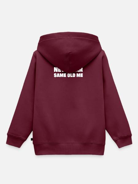 Neues Jahr Same Me - Kinder Premium Organic Hoodie - Burgunderrot
